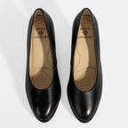 Kadın Siyah DesaComfort Deri Topuklu Ayakkabı