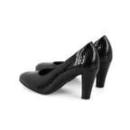 Kadın Siyah DesaComfort Kroko Baskılı Deri Klasik Ayakkabı