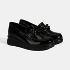 Kadın Siyah DesaComfort Toka Detaylı Deri Ayakkabı