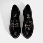 Kadın Siyah DesaComfort Toka Detaylı Deri Ayakkabı