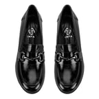 Kadın Siyah DesaComfort Topuklu Deri Loafer