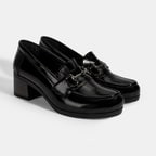 Kadın Siyah DesaComfort Topuklu Rugan Ayakkabı