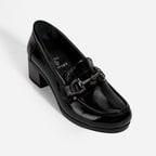 Kadın Siyah DesaComfort Topuklu Rugan Ayakkabı