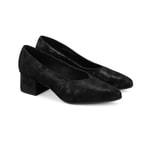 Kadın Siyah DesaComfort Topuklu Süet Deri Klasik Ayakkabı