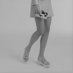 Kadın Siyah Dolgu Tabanlı Sandalet