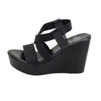 Kadın Siyah Dolgu Topuklu Sandalet