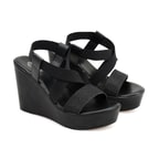 Kadın Siyah Dolgu Topuklu Sandalet