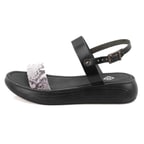 Kadın Siyah Egzotik Deri Sandalet