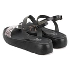 Kadın Siyah Egzotik Deri Sandalet