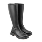 Kadın Siyah Fermuarlı Çizme