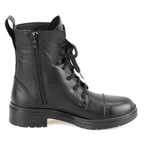 Kadın Siyah Fermuarlı Deri Bot