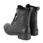 Kadın Siyah Fermuarlı Deri Bot