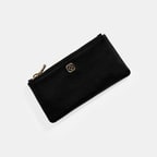 Kadın Siyah Fermuarlı Deri Cüzdan
