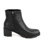 Kadın Siyah Fermuarlı Topuklu Bot