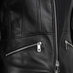 Kadın Siyah Fit Deri Ceket