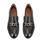 Kadın Siyah Günlük Deri Loafer