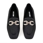 Kadın Siyah Hasır Loafer