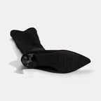 Kadın Siyah İnce Topuklu Stretch Çizme