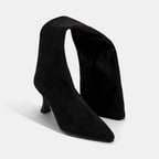 Kadın Siyah İnce Topuklu Stretch Çizme