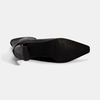 Kadın Siyah Kalın Topuklu Stretch Bot