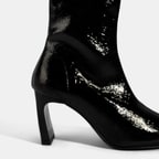 Kadın Siyah Kalın Topuklu Stretch Bot