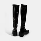 Kadın Siyah Kalın Topuklu Stretch Çizme