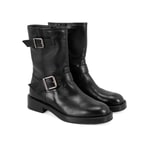 Kadın Siyah Kemer Aksesuarlı Kadın Bot