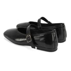 Kadın Siyah Kemer Aksesuarlı Rugan Mary Jane Babet 