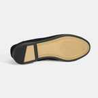 Kadın Siyah Kilit Aksesuarlı Slip-On Süet Loafer