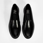 Kadın Siyah Klasik Deri Loafer