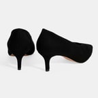 Kadın Siyah Klasik Süet Topuklu Ayakkabı