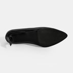 Kadın Siyah Klasik Topuklu Deri Ayakkabı