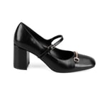 Kadın Siyah Klasik Topuklu Deri Ayakkabı