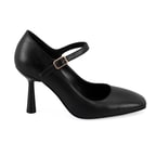 Kadın Siyah Klasik Topuklu Deri Ayakkabı