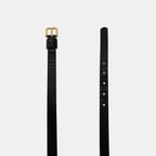 Kadın Siyah Kroko Baskılı Deri Kemer