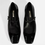 Kadın Siyah Kroko Baskılı Mary Jane Günlük Ayakkabı