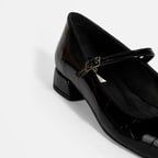 Kadın Siyah Kroko Baskılı Mary Jane Günlük Ayakkabı