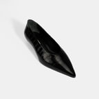 Kadın Siyah Kroko Baskılı Topuklu Ayakkabı