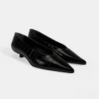 Kadın Siyah Kroko Baskılı Topuklu Ayakkabı