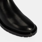 Kadın Siyah Lastikli Deri Chelsea Bot