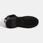 Kadın Siyah  Lastikli Deri Chelsea Bot