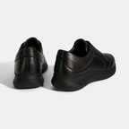 Kadın Siyah Lastikli Deri Spor Ayakkabı