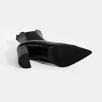 Kadın Siyah Lastikli Topuklu Deri Bot