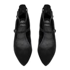 Kadın Siyah Mary Jane Deri Babet