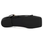 Kadın Siyah Mary Jane Deri Babet