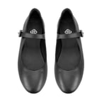 Kadın Siyah Mary Jane Deri Babet