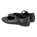 Kadın Siyah Mary Jane Deri Babet