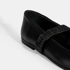 Kadın Siyah Mary Jane Deri Babet