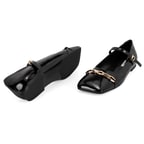 Kadın Siyah Mary Jane Deri Babet