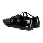 Kadın Siyah Mary Jane Deri Günlük Ayakkabı